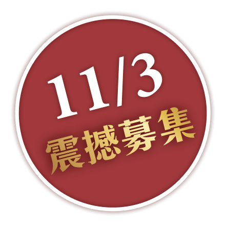 11/3 震撼募集