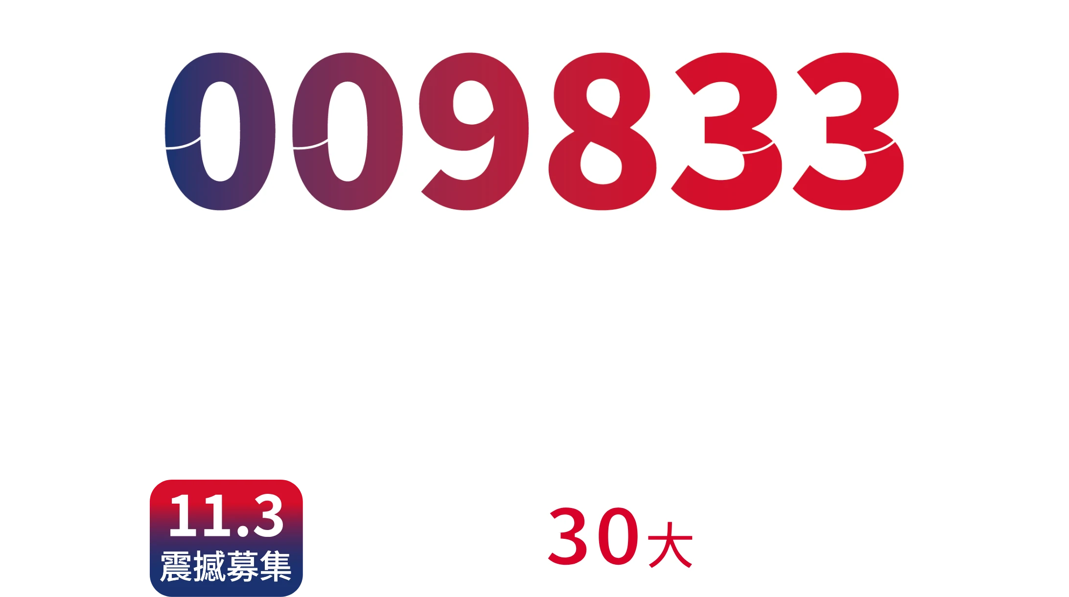 009833 野村韓國科技30ETF｜11.3 震撼募集｜掌握韓國30大科技核心