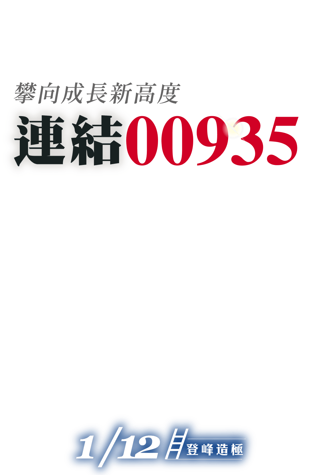 攀向成長新高度 連結00935 1/12登峰造極
