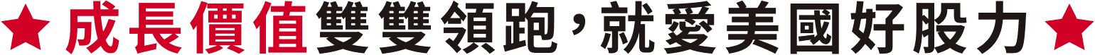 成長價值雙雙領跑，就愛美國好股力